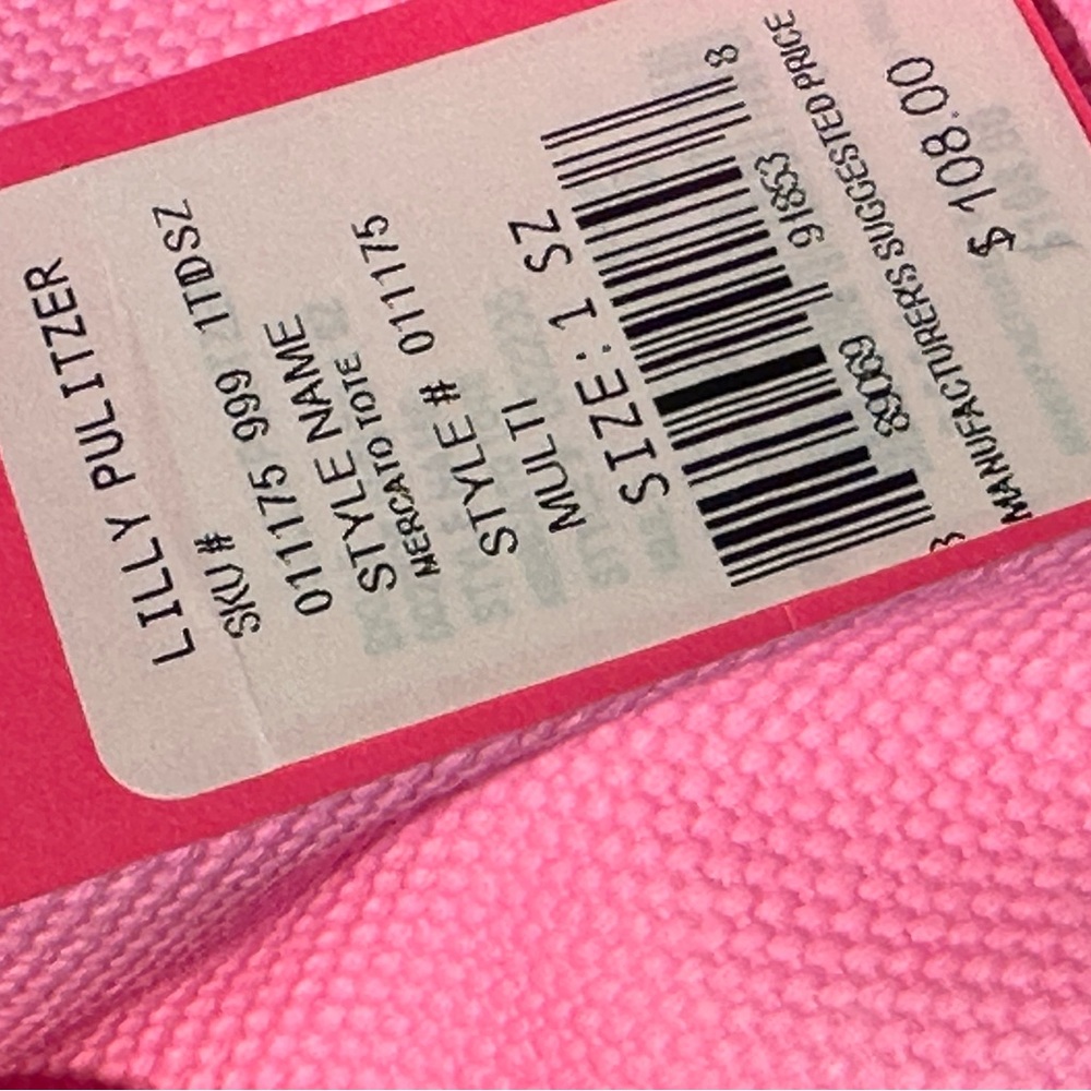 Lilly Pulitzer Mercato Zippered Tote NWT - Picture 8 of 9